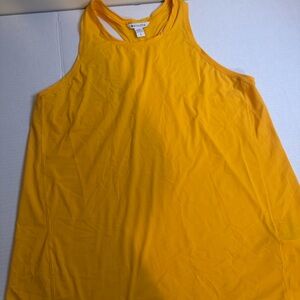 Athleta mustard softstreme fabric moisture wicking racerback athleisure tank